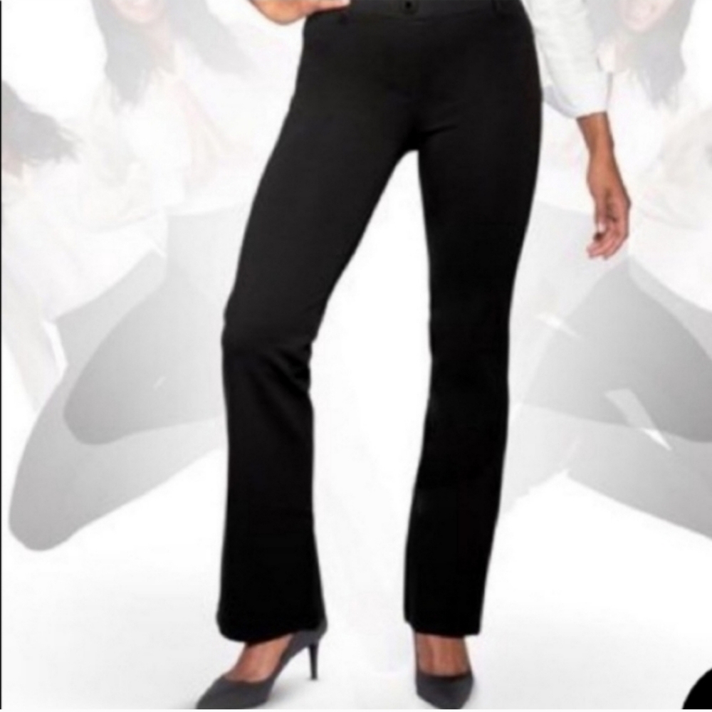 Betabrand Black Dress Bootcut Yoga Pants 1X Long Tall